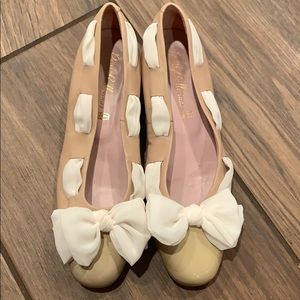 Leather and Silk Pretty Ballerinas Flats